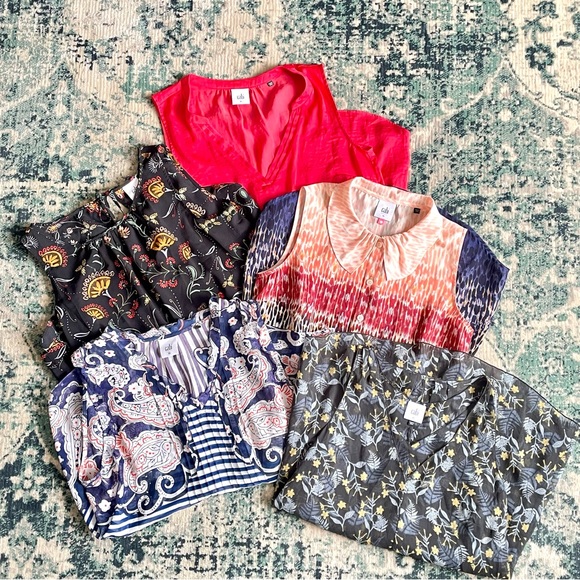 Bundle of 5 CAbi Sleeveless Tops, Blouses, Tanks Size XS - Picture 2 of 7